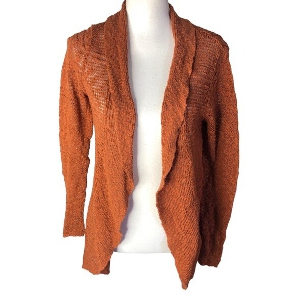 Roxy Ribbed Loose Knit Long Sleeve Open Front Cardigan Sweate - Picture 1 of 5